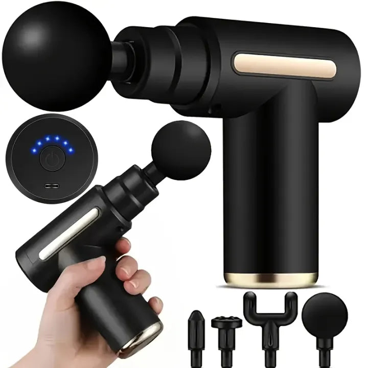 Deep Tissue Massage Gun 6-Speed Portable Percussion Massager with LED Touch Screen