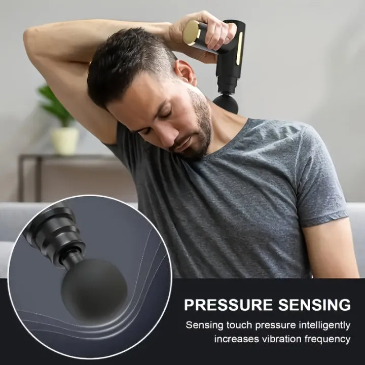 Deep Tissue Massage Gun 6-Speed Portable Percussion Massager with LED Touch Screen
