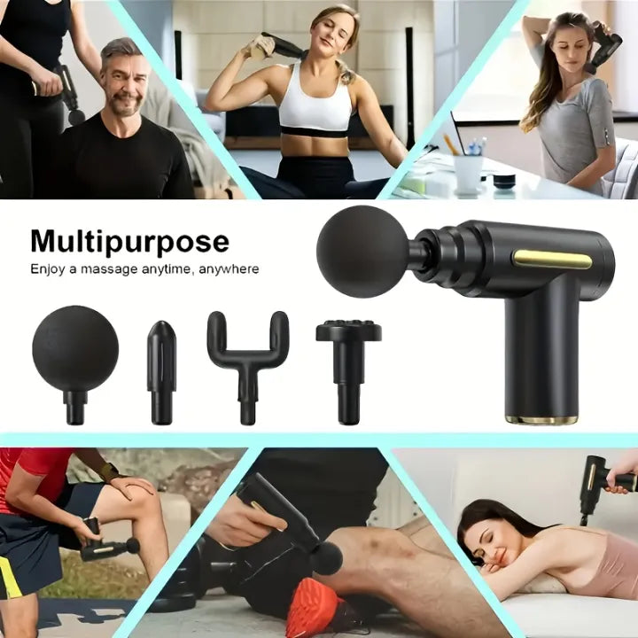 Deep Tissue Massage Gun 6-Speed Portable Percussion Massager with LED Touch Screen