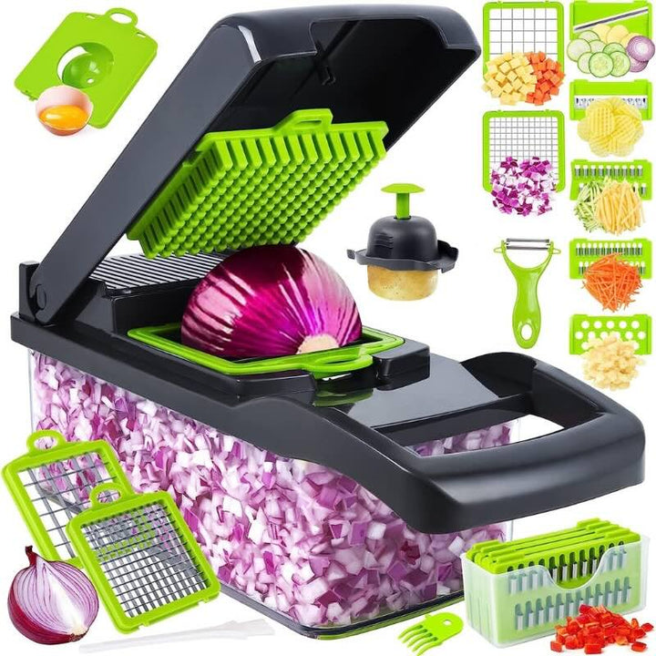 16-in-1 Vegetable Cutter – Multifunctional Chopper & Mandoline Slicer