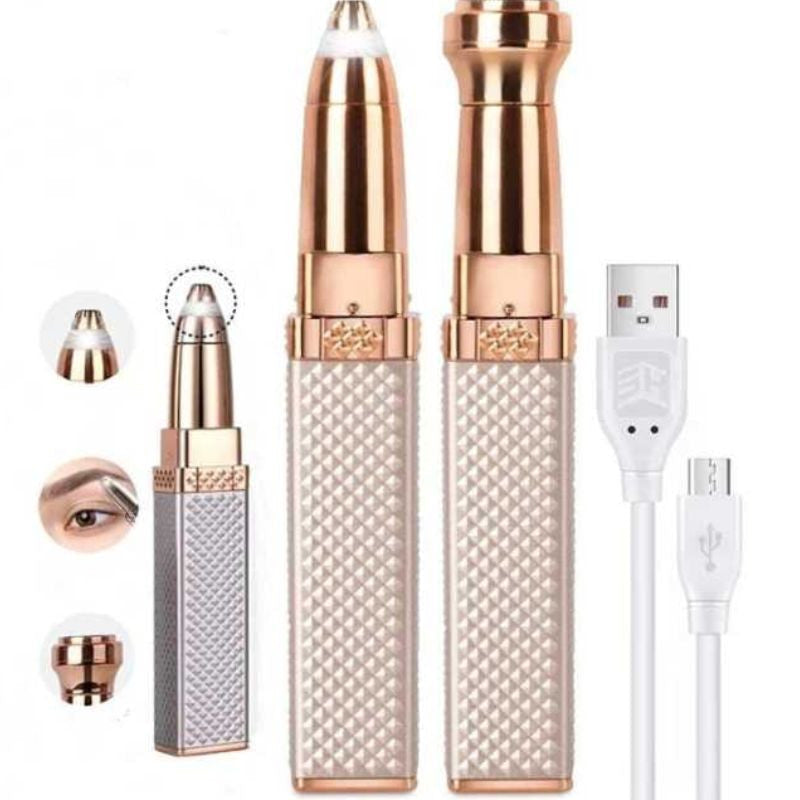 Portable Precision Electric Eyebrow Trimmer with Built-in LED Light