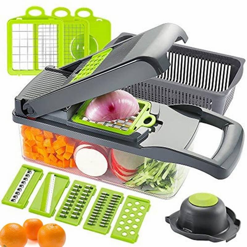 16-in-1 Vegetable Cutter – Multifunctional Chopper & Mandoline Slicer