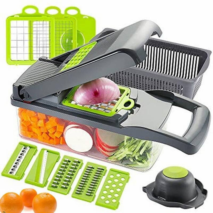 16-in-1 Vegetable Cutter – Multifunctional Chopper & Mandoline Slicer