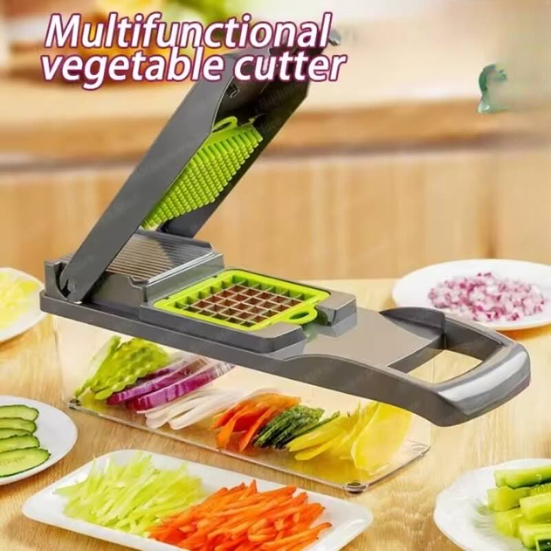 16-in-1 Vegetable Cutter – Multifunctional Chopper & Mandoline Slicer