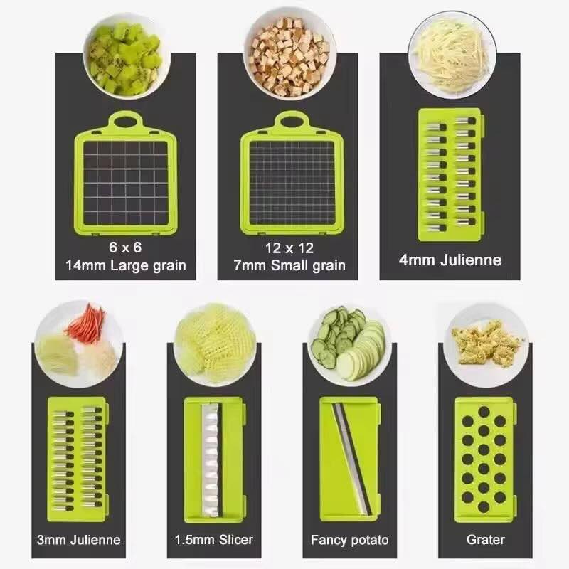 16-in-1 Vegetable Cutter – Multifunctional Chopper & Mandoline Slicer