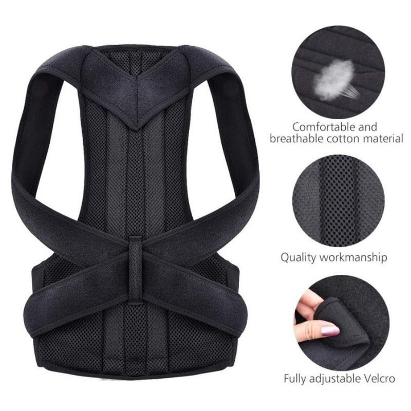 Adjustable Posture Back Belt, Posture Corrector Belt For Men And Women, Back Support And Shoulder Bel